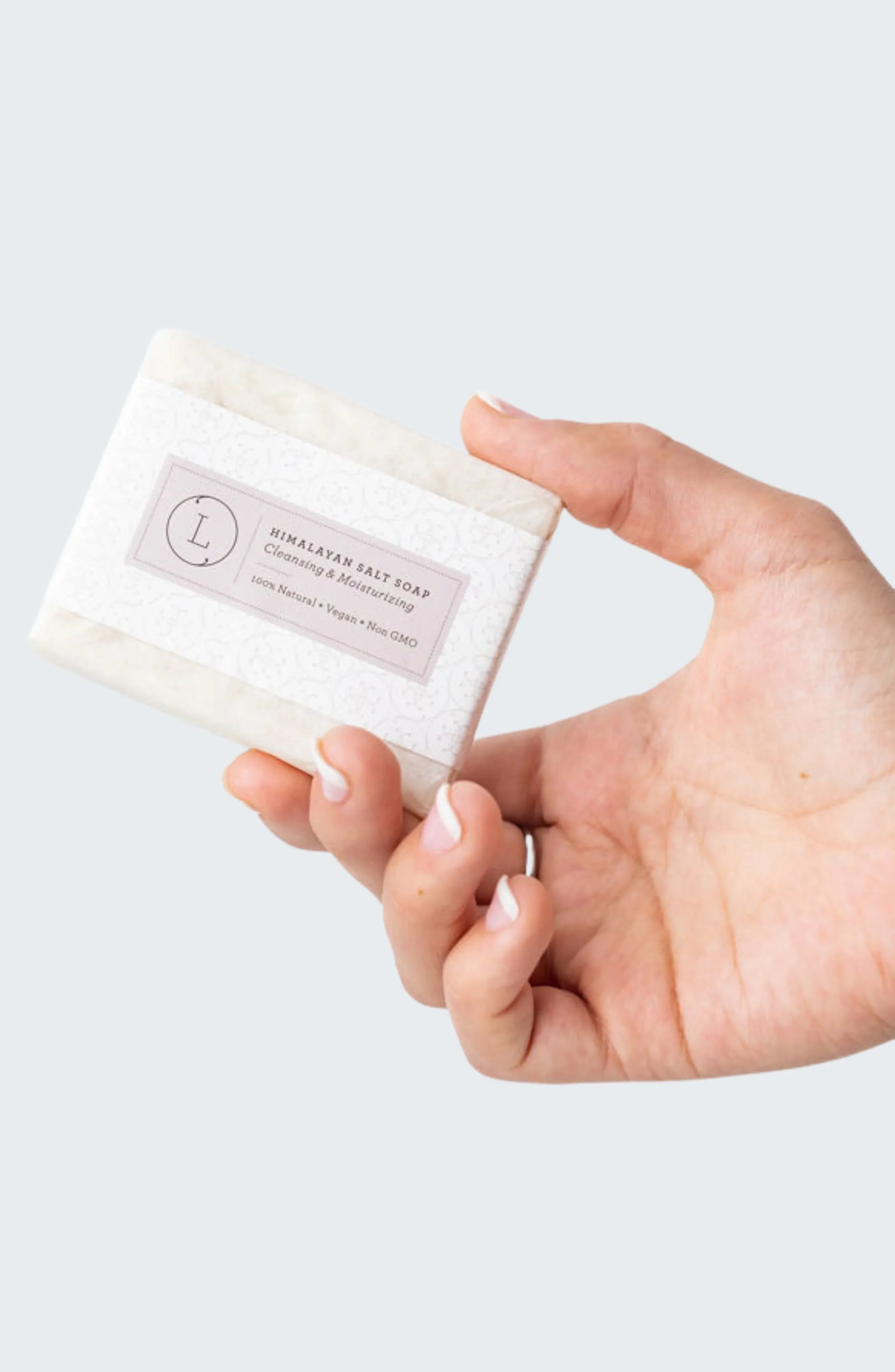 2x Himalayan Salt Soap Bar, Natural Unscented Soap, Vegan Handmade Soap - BIG FRENCHIES