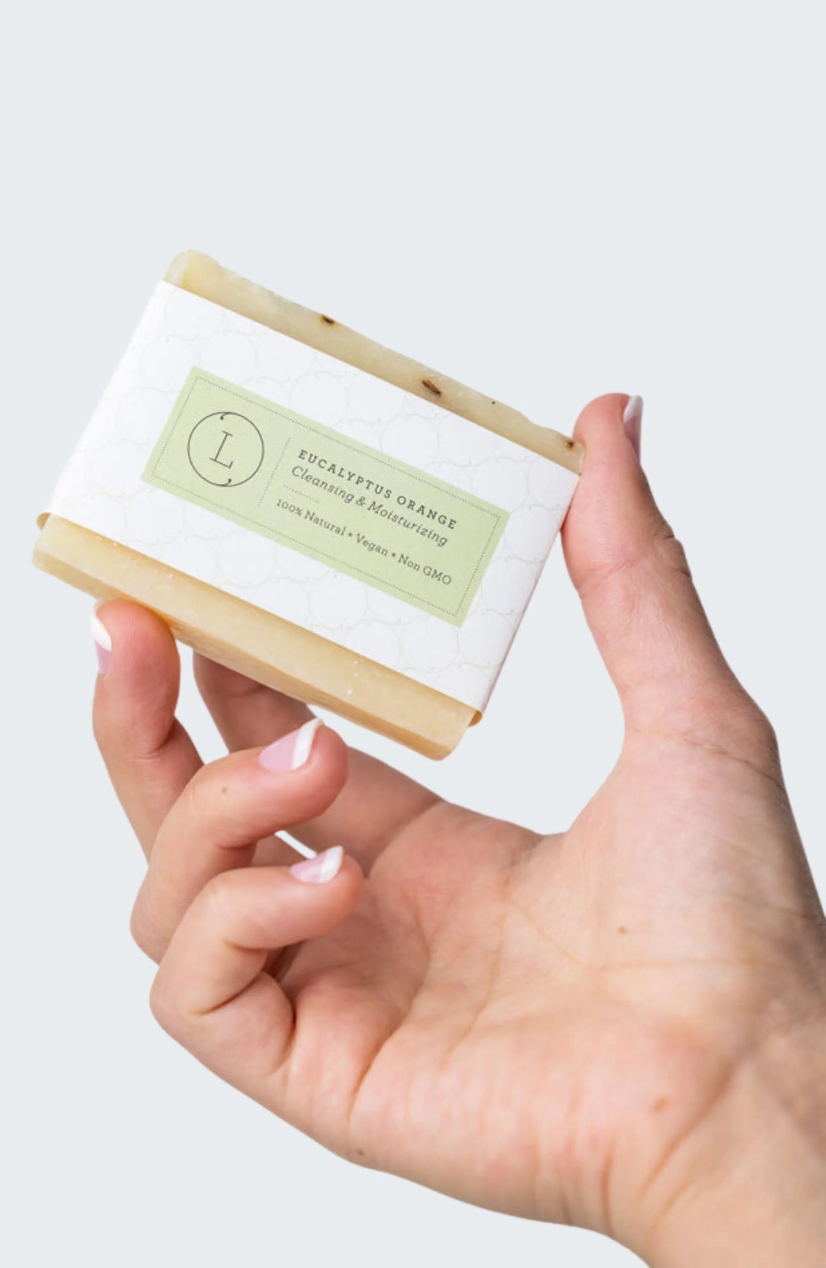2x Eucalyptus Natural Handmade Soap Bar, Fresh Cold Process Soap - BIG FRENCHIES