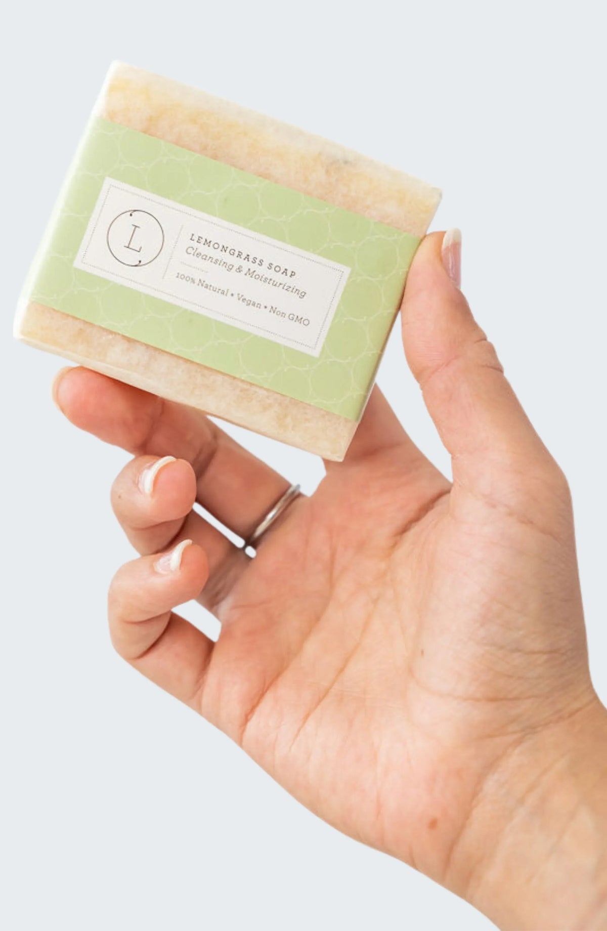 2 x Lemongrass Natural Soap Bar, Handmade Body Soap Gift - BIG FRENCHIES