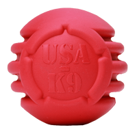 USA-K9 Stars and Stripes Rubber Dog Toy | K9 Handler Reward Toy | Red | USA Made - BIG FRENCHIES