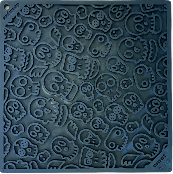 Zombie eMat - Enrichment Lick Mat for Dogs and Cats | Halloween Skull Design | SodaPup - BIG FRENCHIES