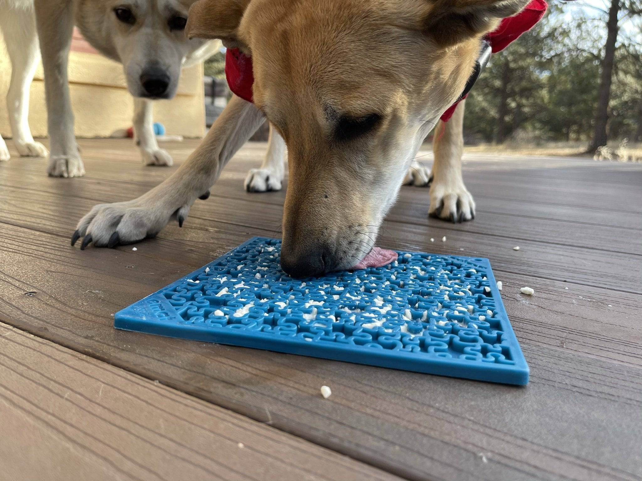 Jigsaw Puzzle eMat - Enrichment Lick Mat for Dogs and Cats | eMat Enrichment Toy for Anxiety Relief | USA Made - BIG FRENCHIES