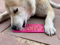 Flower Power emat - Enrichment Lick Mat for Dogs and Cats | Flower Design | USA Made - BIG FRENCHIES