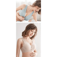 Soft And Comfortable Cotton Nursing Bra Breathable Breastfeeding Bras for Women Maternity Bra Plus Big Size Easy Feeding Bra Wire Free - BIG FRENCHIES