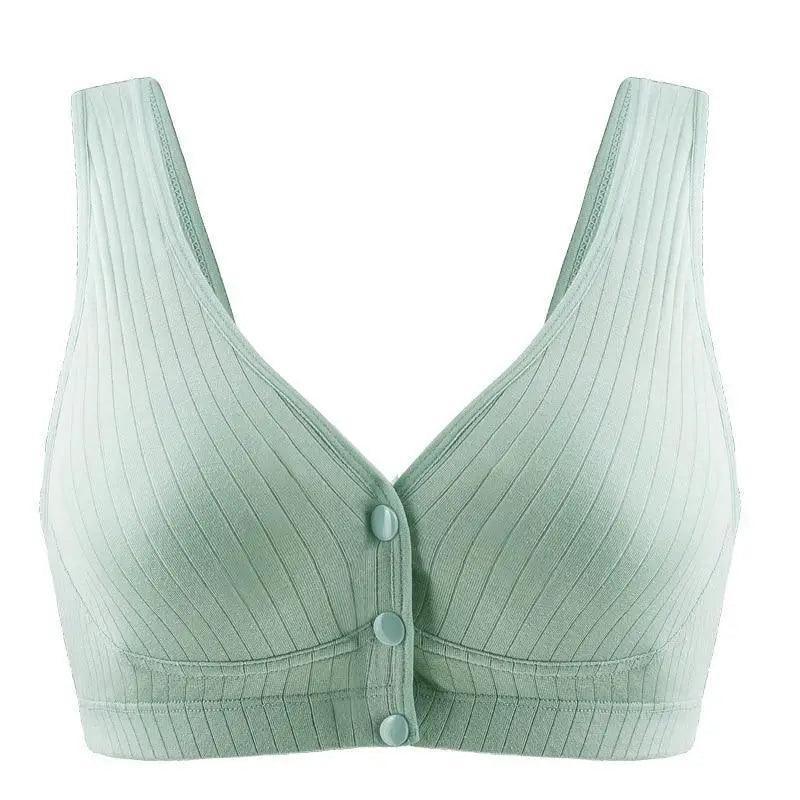 Soft And Comfortable Cotton Nursing Bra Breathable Breastfeeding Bras for Women Maternity Bra Plus Big Size Easy Feeding Bra Wire Free - BIG FRENCHIES