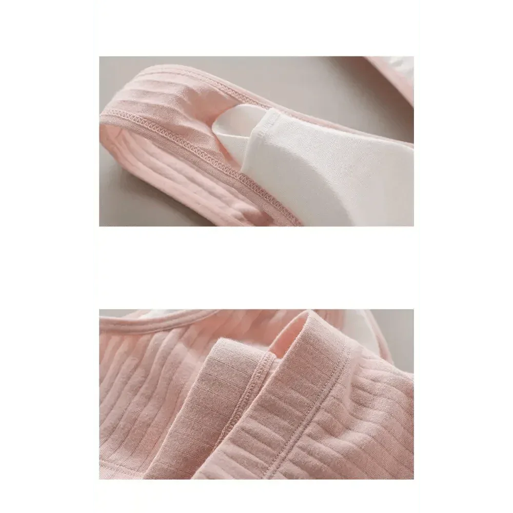 Soft And Comfortable Cotton Nursing Bra Breathable Breastfeeding Bras for Women Maternity Bra Plus Big Size Easy Feeding Bra Wire Free - BIG FRENCHIES