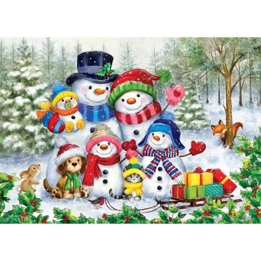Sparkle & Shine - Frosty Family Moments 500 Piece Glitter Jigsaw Puzzle | Masterpieces Puzzles - BIG FRENCHIES