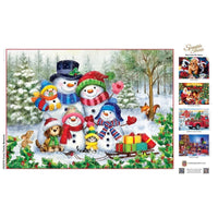 Sparkle & Shine - Frosty Family Moments 500 Piece Glitter Jigsaw Puzzle | Masterpieces Puzzles - BIG FRENCHIES