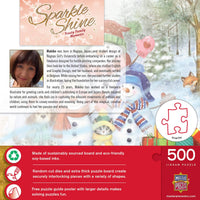 Sparkle & Shine - Frosty Family Moments 500 Piece Glitter Jigsaw Puzzle | Masterpieces Puzzles - BIG FRENCHIES