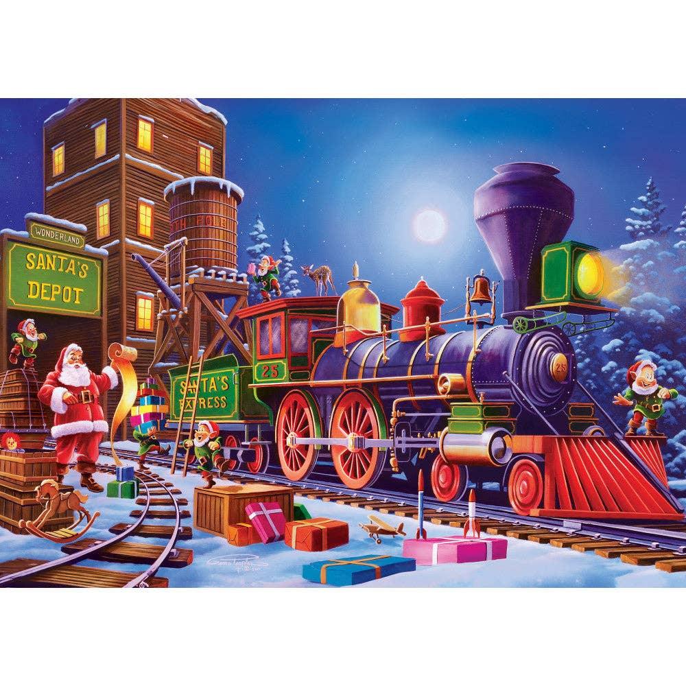 Sparkle & Shine - Santa's Depot 500 Piece Glitter Jigsaw Puzzle | Masterpieces Puzzles - BIG FRENCHIES