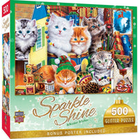 Sparkle & Shine - Whisker Wishes 500 Piece Glitter Jigsaw Puzzle - BIG FRENCHIES