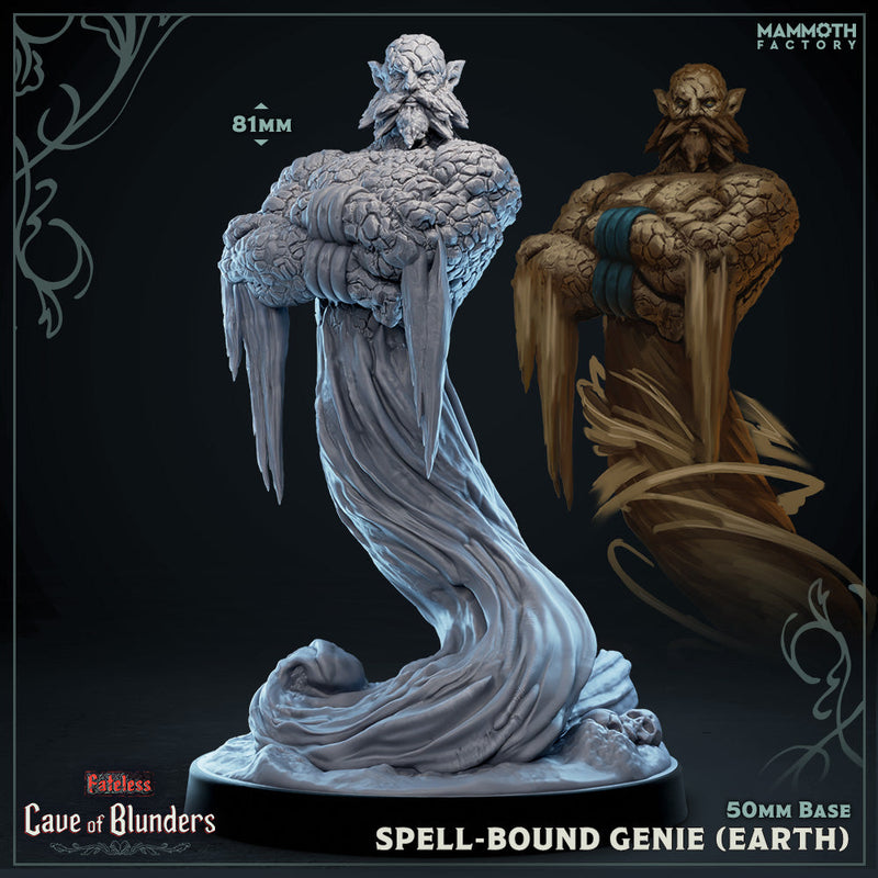 Spell-Bound Genie (Sand)-3D Printed Miniatures-BIG FRENCHIES-All Systems Go Games