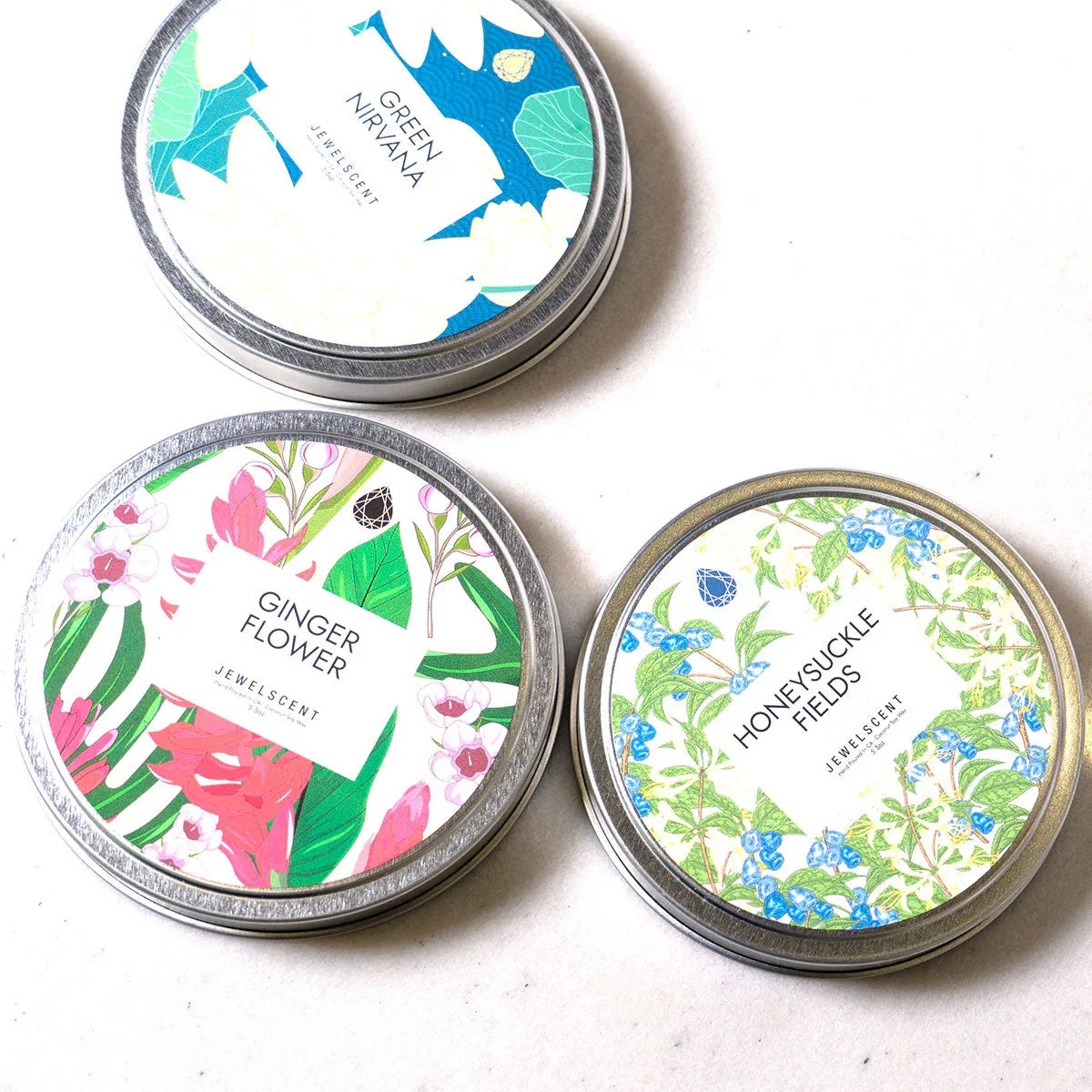 Ginger Flower 5.5oz Tin Jewelry Candle - BIG FRENCHIES