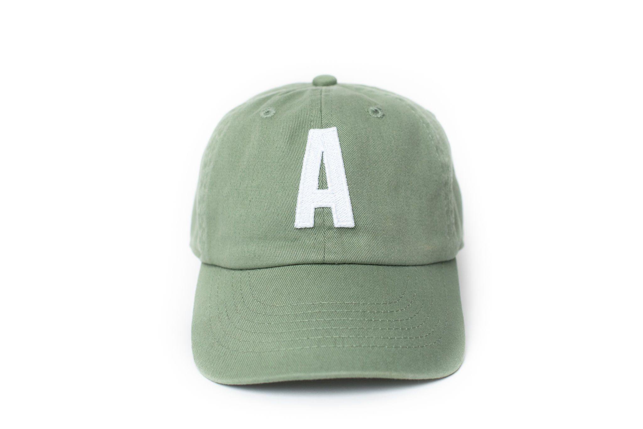 Dusty Sage Letter Baseball Hat - BIG FRENCHIES