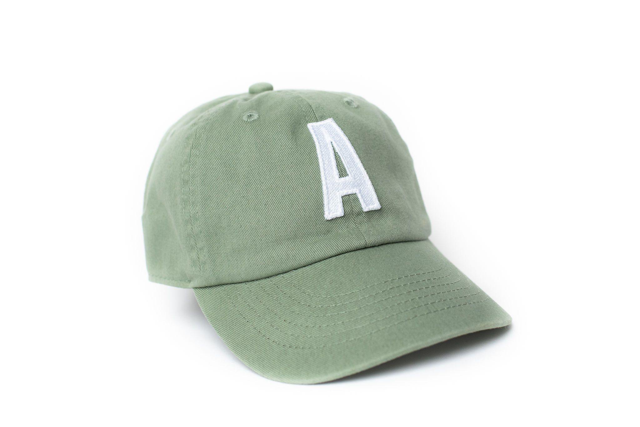 Dusty Sage Letter Baseball Hat - BIG FRENCHIES