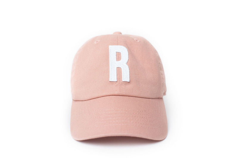 Dusty Rose Letter Baseball Hat - BIG FRENCHIES