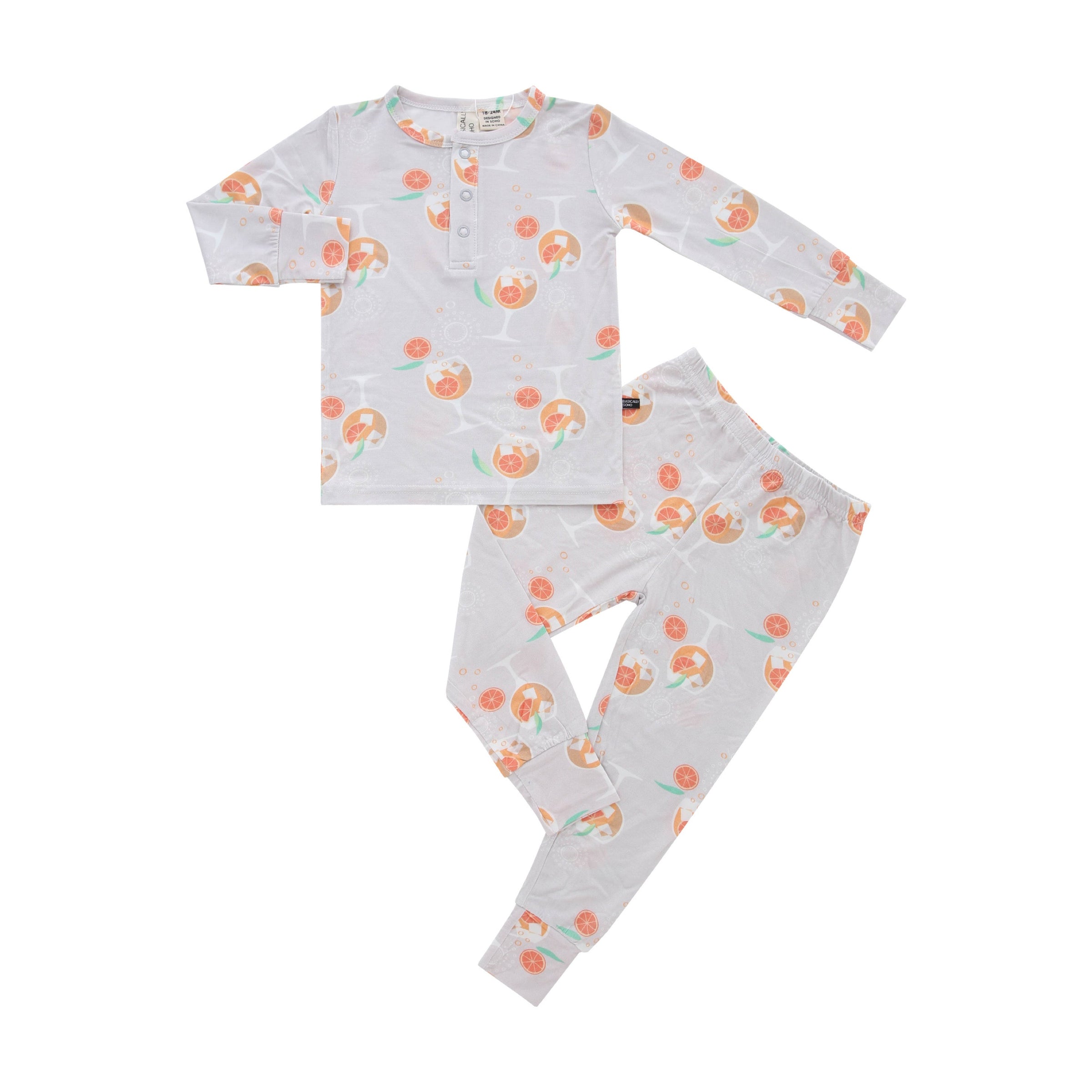 Amalfi Coast Aperol Spritz Gray Two-Piece Set