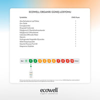 Ecowell Organic Sunscreen Lotion - 30 SPF, Vegan & Mineral UVA UVB Protection, Moisturizing & Eco-Friendly