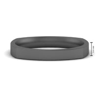 Square Comfort Fit Mens Wedding Band