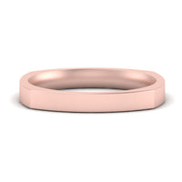 Square Comfort Fit Mens Wedding Band