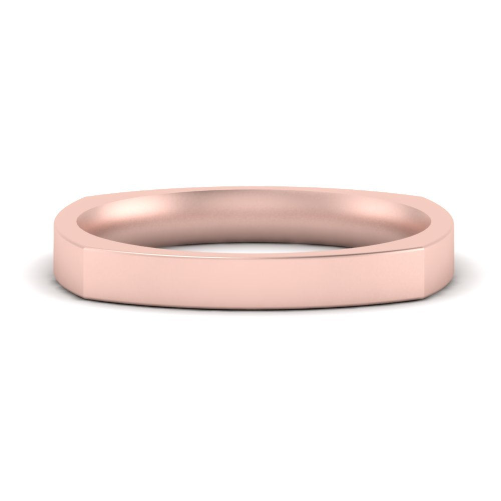 Square Comfort Fit Mens Wedding Band