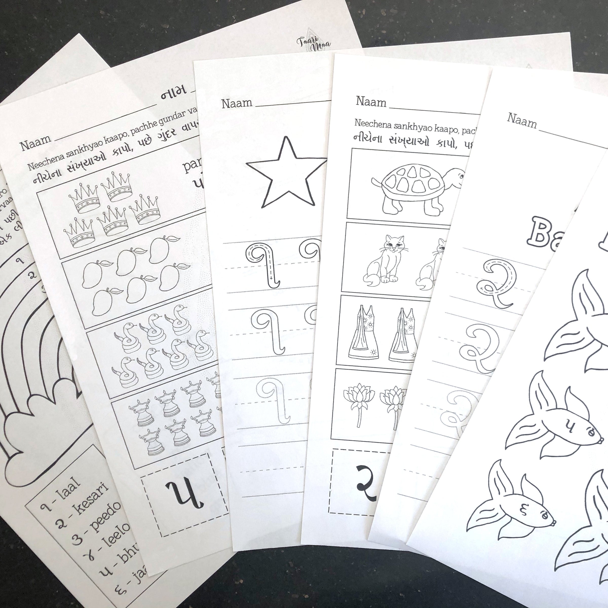 Printable Gujarati Activity Book