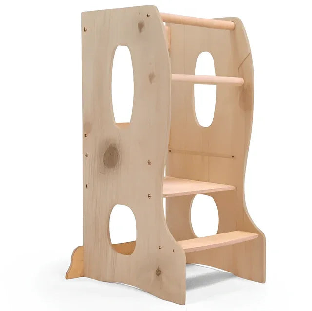 Stable Montessori Tower: Wooden Growing Chair - Beige - BIG FRENCHIES