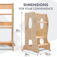 Stable Montessori Tower: Wooden Growing Chair - Beige - BIG FRENCHIES