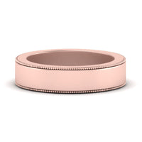 Flat Milgrain Mens Wedding Band