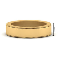 Flat Milgrain Mens Wedding Band