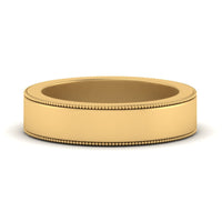 Flat Milgrain Mens Wedding Band