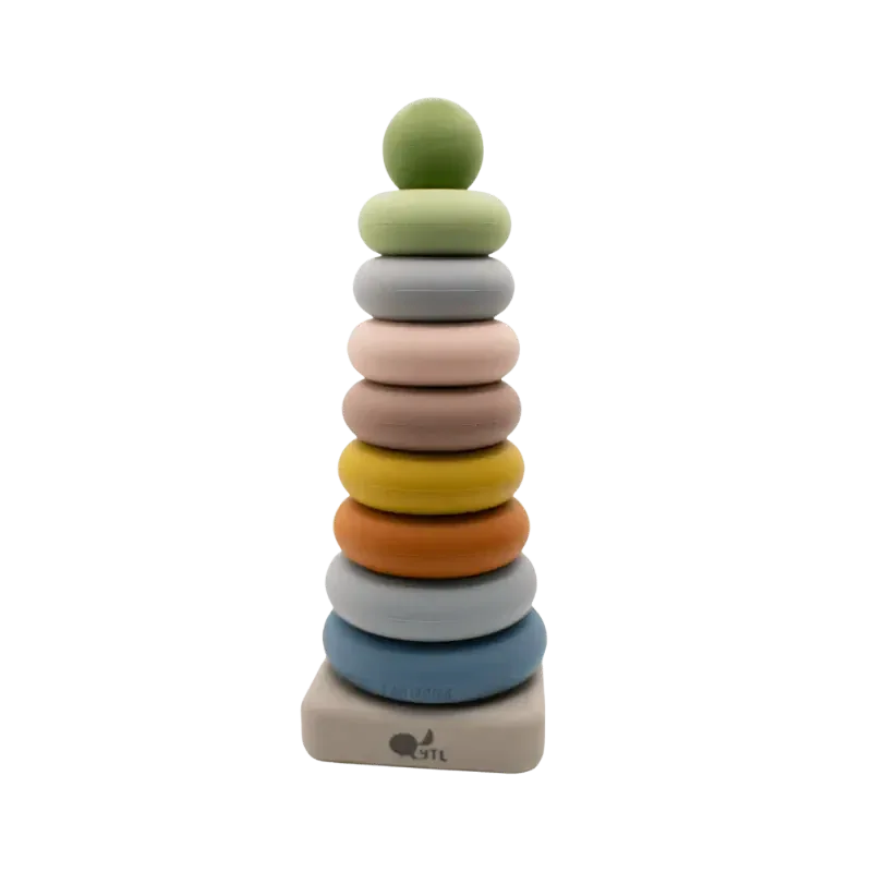 Silicone Ring Stacking Toy – 10pc| LYTL®️ - BIG FRENCHIES