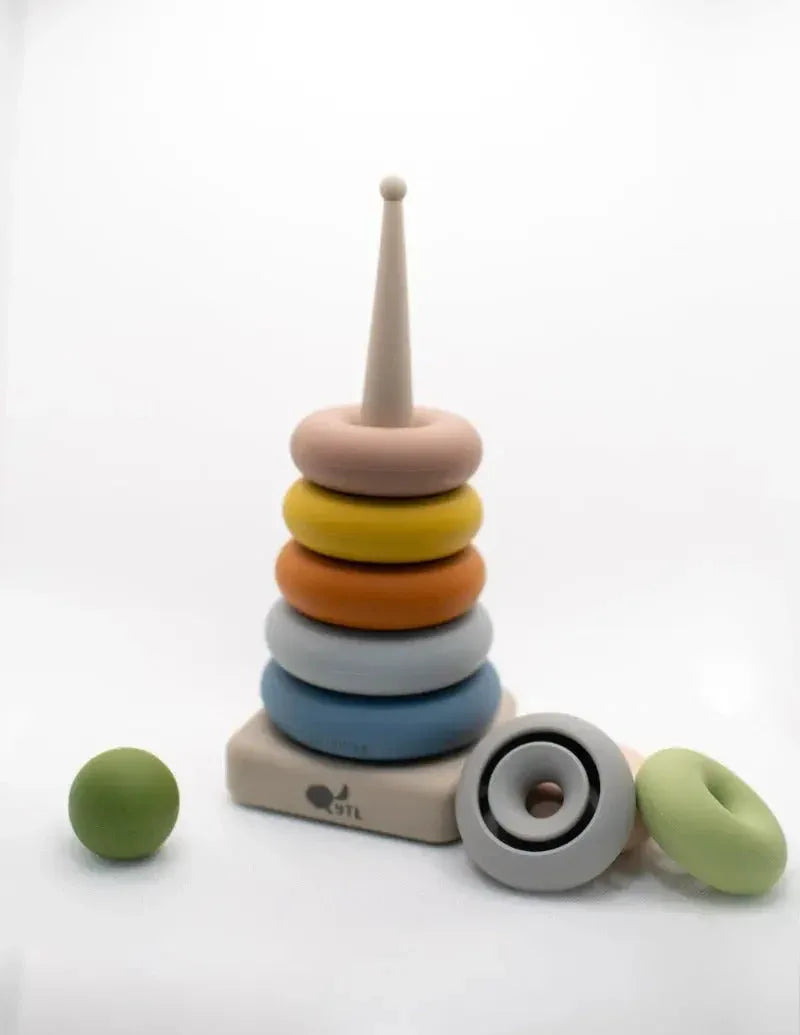 Silicone Ring Stacking Toy – 10pc| LYTL®️ - BIG FRENCHIES