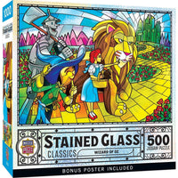 Stained Glass Wizard of Oz 500 Piece Jigsaw Puzzle | Masterpieces Puzzles - BIG FRENCHIES