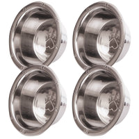 Jeffers Stainless Steel Embossed Wide-Lip Food & Water Pet Bowls