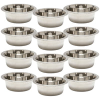 Jeffers Standard-Weight Stainless Steel Food & Water Pet Bowls
