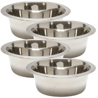 Jeffers Standard-Weight Stainless Steel Food & Water Pet Bowls