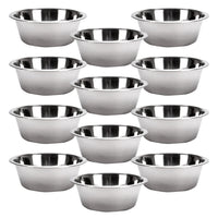 Jeffers Standard-Weight Stainless Steel Food & Water Pet Bowls