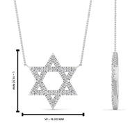Star Of David Delicate Diamond Pendant