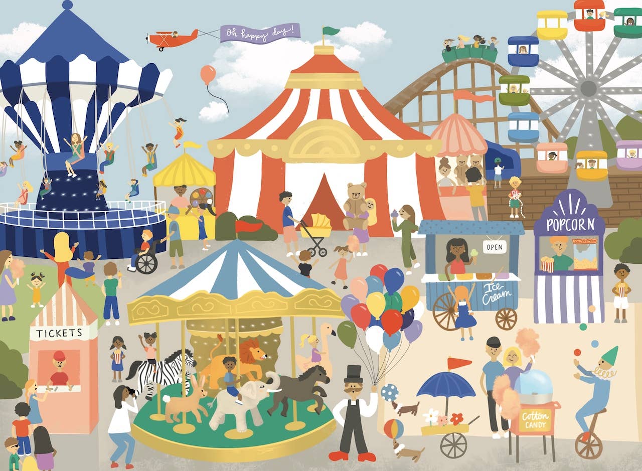 Step Right Up! 500 Piece Circus Puzzle by Puzzlefolk