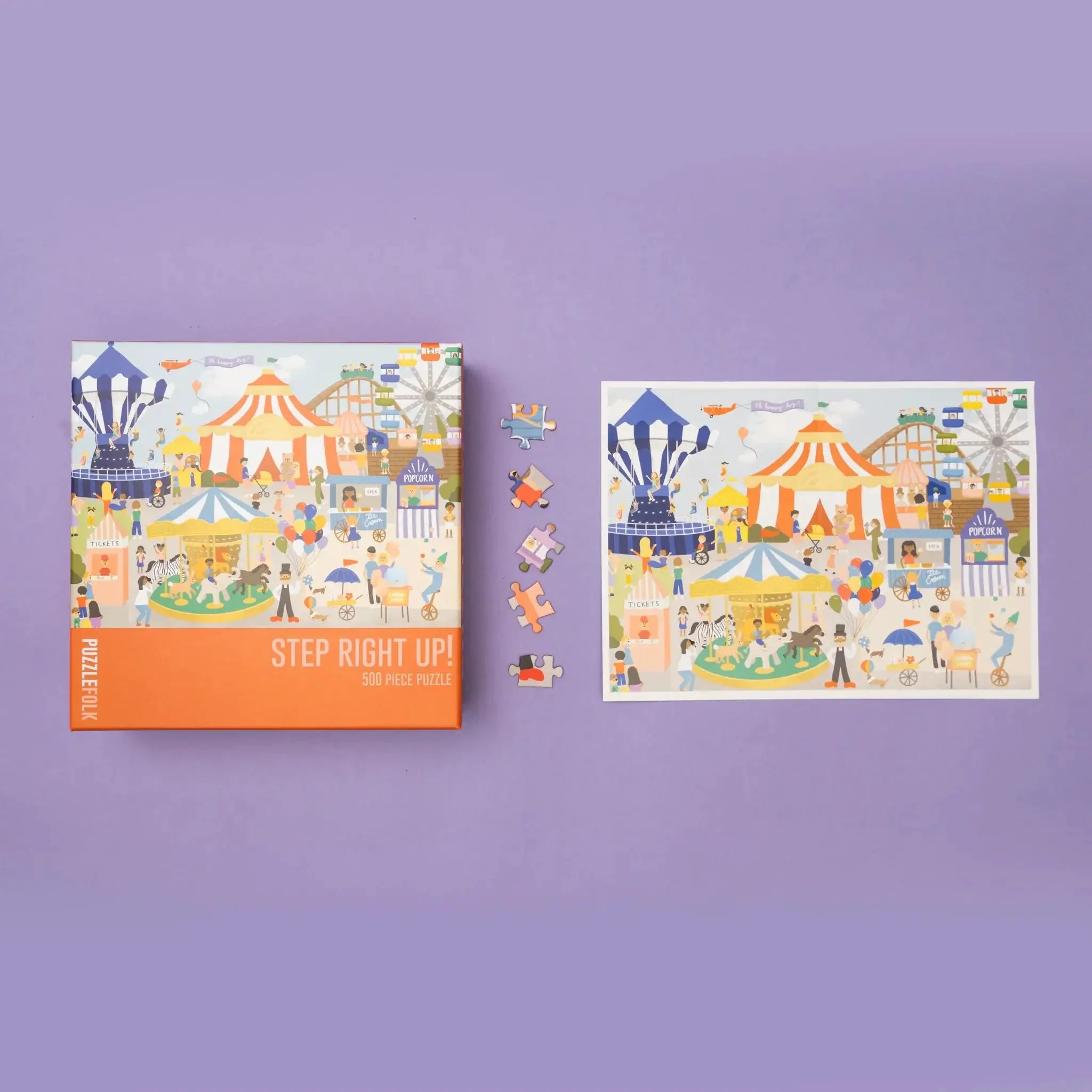 Step Right Up! 500 Piece Circus Puzzle by Puzzlefolk