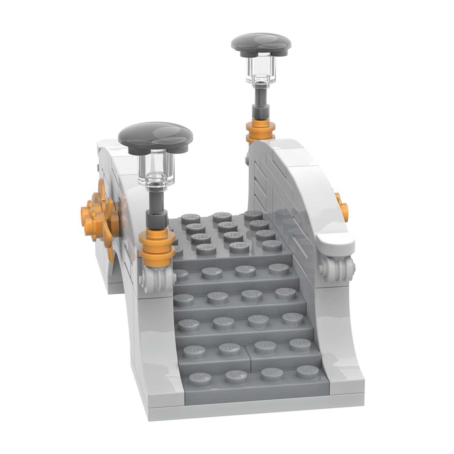 City Park Foot Bridge - Custom Brick Built Set - Made Using LEGO® Parts