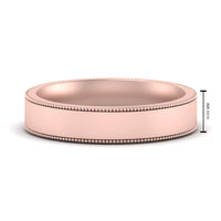4 mm Stepped Edge Comfort Fit Flat Mens Band