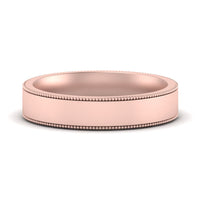 4 mm Stepped Edge Comfort Fit Flat Mens Band