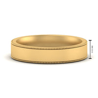 4 mm Stepped Edge Comfort Fit Flat Mens Band