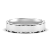 4 mm Stepped Edge Comfort Fit Flat Mens Band