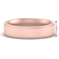 4 mm Steps Edge Comfort Fit Mens Band