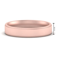 4 mm Steps Edge Comfort Fit Mens Band