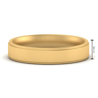 4 mm Steps Edge Comfort Fit Mens Band