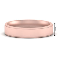 4 mm Steps Edge Comfort Fit Mens Band